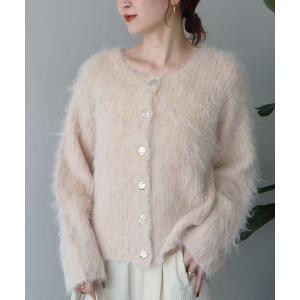 カーディガン 「2025AW/主役級カーディガン」クルーネックシャギーカーディガン レディース
