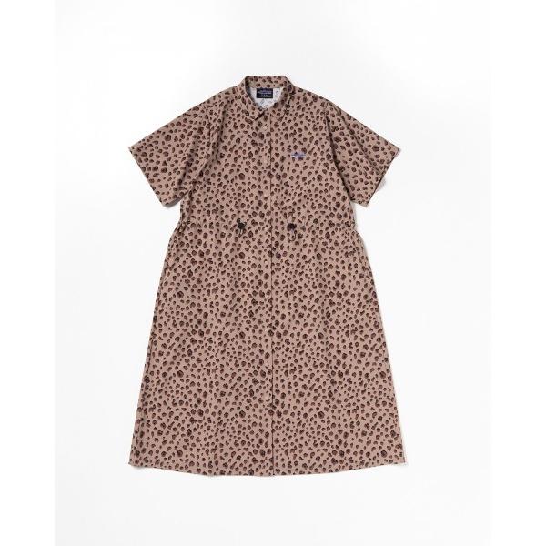 ワンピース 「L's」SHORT SLEEVE SNAP OP NY/PU PRINT/ショートスリ...