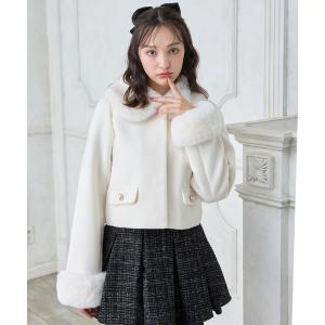 コート アウター 「WEB限定」4Wayビジューボタンショートコート レディース