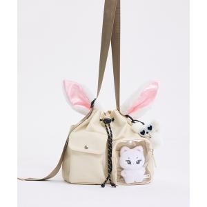 ショルダーバッグ バッグ 「推し活」オシゴト巾着ショルダーバッグ/2WAY レディース