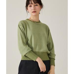 ニット セーター 「スウェット気分で着られる」スパンコールニット/秋服/冬服 レディース