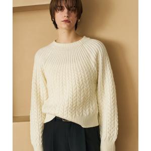 ニット セーター ケーブルスラッシュネックニット/秋服/冬服/ハイゲージニット レディース