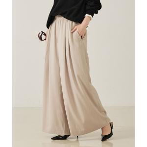 パンツ ピーチサテンフレアーパンツ/秋服/冬服/オフィスカジュアル レディース