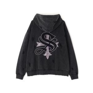 パーカー SUPPLIER/サプライヤー/「LHP EXCLUSIVE」DAMAGE CROSS HOODIE メンズ レディース