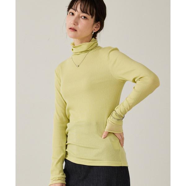 ニット セーター シルクMIXテレコプルオーバー/秋服/冬服/タートルネック レディース