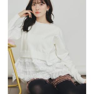 ニット セーター 裾フリルニット レディース