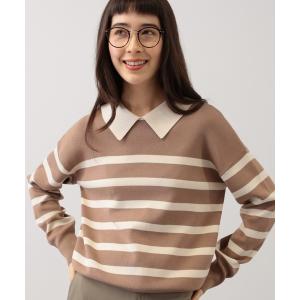 「saloon」 長袖ニット FREE ブラウン レディース