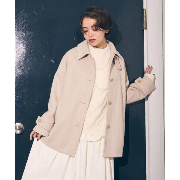 ステンカラーコート コート ステンカラーコクーンコート レディース