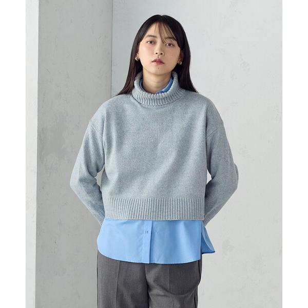 ニット セーター 「ウォッシャブル」オフタートルニット レディース