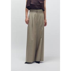 パンツ クリアーウールワイドトラウザー レディース