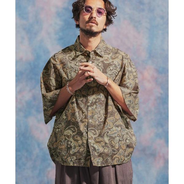 「Jih Nunc」 半袖シャツ L ブラウン メンズ