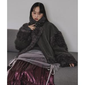 ブルゾン アウター docking faux fur coat ボアドッキングフォックスファーコート レディース