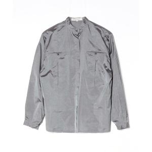 「Christian Dior」 チェック柄長袖ブラウス M グレー レディース