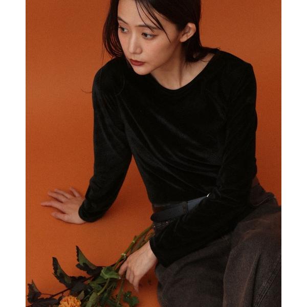 tシャツ MATINEE LINE/シアーベロア長袖T/598082 レディース