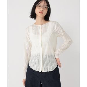 カーディガン 「daily CLIP」スラブシアーカーディガン レディース