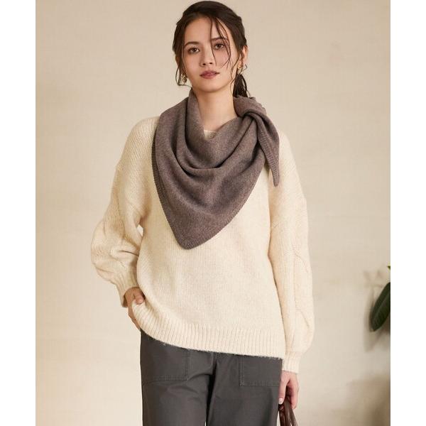 ニット セーター 「SLOW/一部店舗限定」ケーブル 袖デザイン ニット レディース