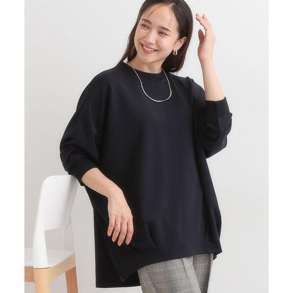 チュニック 「S-LL/体型カバー」とろみ感が心地よい 裾タック ドルマンチュニック