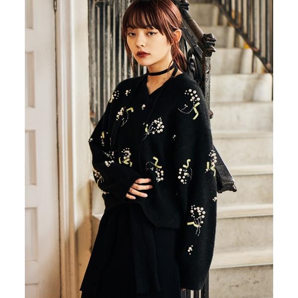 ニット セーター フラワービジューニット 588942 レディース