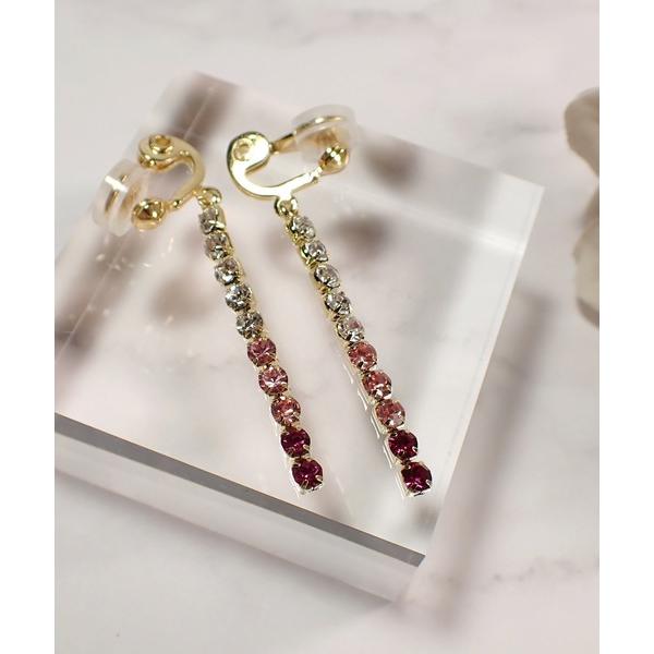 イヤリング HaRu*/「痛くないイヤリング」高級ラインストーン レディース