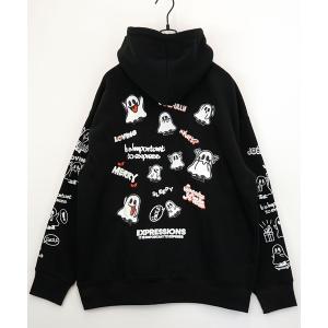 パーカー 「GROOVY STORE」ワイドシルエット レトロデザイン裏起毛ZIPパーカー 韓国系 メンズ レディース