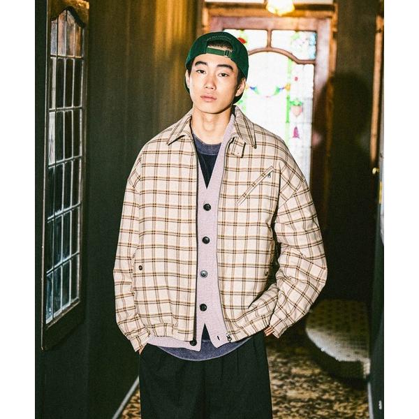 ブルゾン アウター チェックスイングトップブルゾン メンズ
