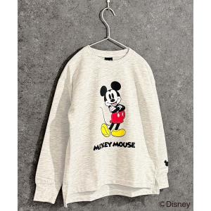 トレーナー  「Disney/ディズニー」MICKEY　ミッキーマウス　キッズ　オーバーサイズ　綿タッチミニ裏毛　スウェット キッズ 子供服 男の子