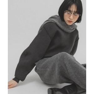 ニット セーター スウェットライクニット レディース