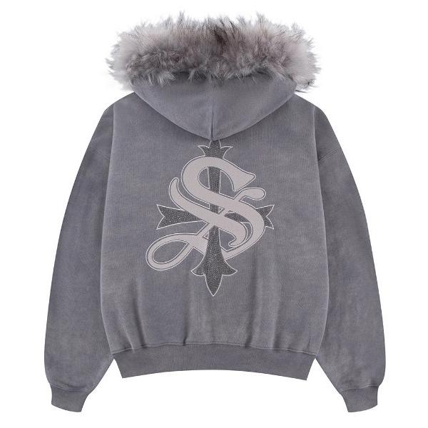 パーカー A&apos;GEM/9 × .kom 「SUPPLIER/サプライヤー」 FAUX FUR CRO...