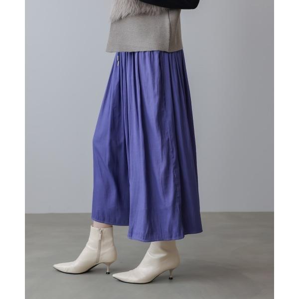 ワイドパンツ パンツ シャンブレーカッセンパンツ レディース
