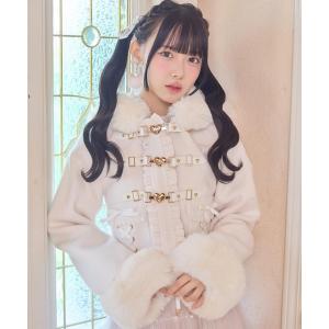 コート アウター ハートバックルショートコート レディース
