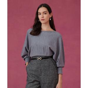 ニット セーター リブウエストドルマン プルオーバー レディース