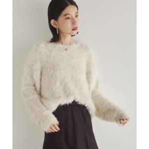 ニット セーター ミックス シャギーニット レディース