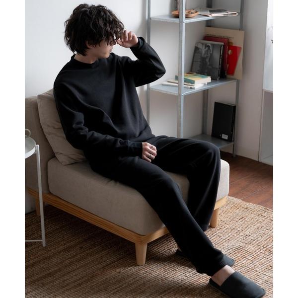 パジャマ セットアップ 裏起毛スウェットルームウェア トレーナー＆イージーパンツ メンズ レディース