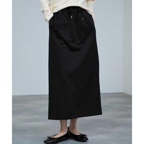 スカート milli de l'air ラメ裏毛スカート Iラインシルエット