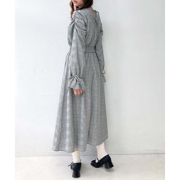 ワンピースパワショルキラ釦ワンピース