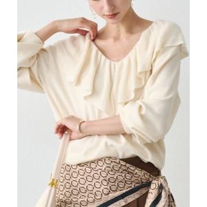 ニット セーター フリルカラーニット レディース