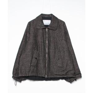 ブルゾン アウター 「VOAAOV」 WOOL LINEN HERRING BONE Blouson メンズ レディース