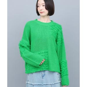 ニット セーター ループフリンジニットプルオーバー レディース