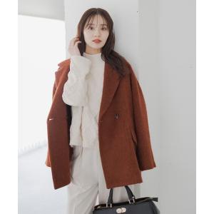 ピーコート pコート アルパカシャギーハーフコート493957 レディース