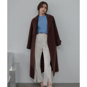 コート チェスターコート メルトンウールスタンドロングコート493954 レディース