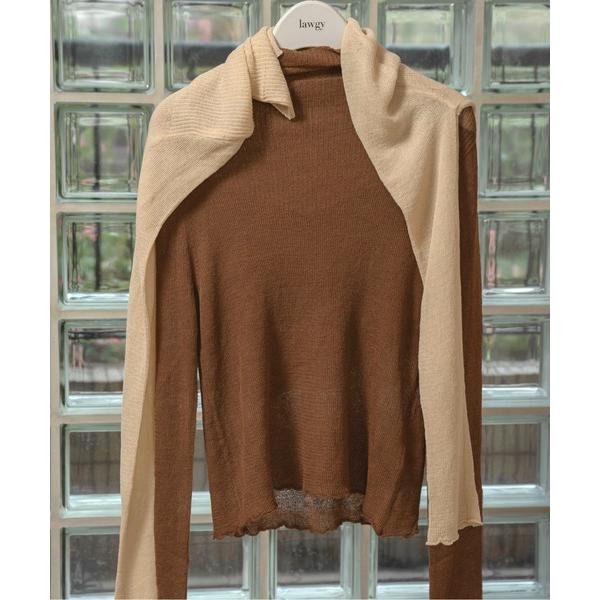 tシャツ sheer high neck rib tops / シアーハイネックリブトップス レディ...