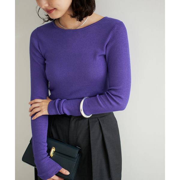 ニット セーター WO Mix Sheer Rib ニット レディース