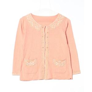 「nesessaire」 ニットカーディガン FREE オレンジ レディース