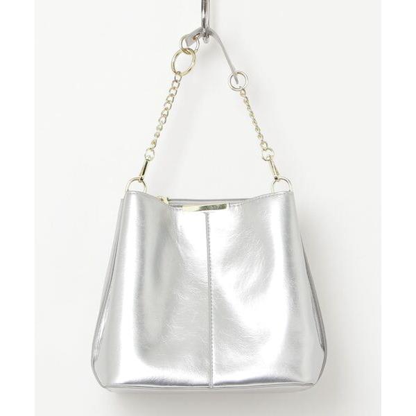 「pumpkin port」 ハンドバッグ FREE シルバー レディース