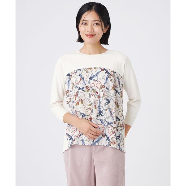 ニット セーター 「ウォッシャブル」タッセルプリント レディース