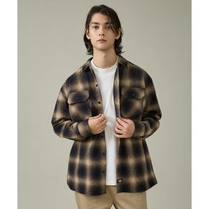 シャツ 「Dickies / ディッキーズ」オーバーサイズ ネルオンブレチェック ワークシャツ メンズ レディース