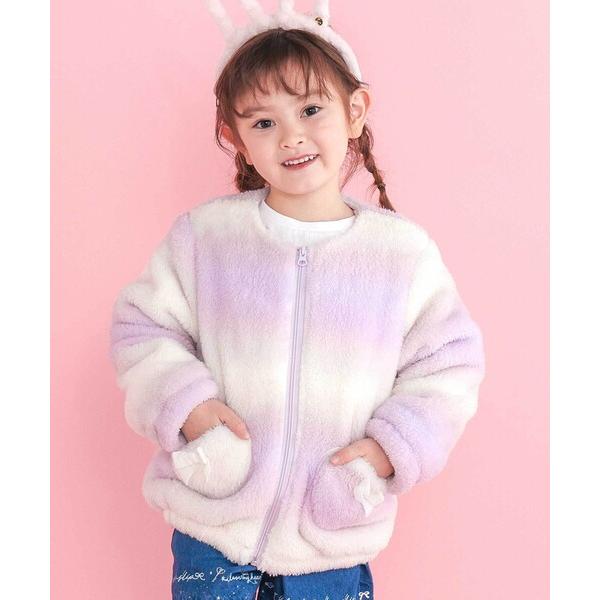 ブルゾン アウター ハートポケットオーロラボアジャケット(80~130cm) キッズ 子供服 女の子
