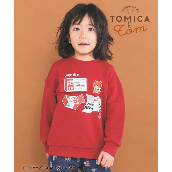 トレーナー  「トミカとトム×SLAPSLIPコラボアイテム」はたらくくるまピラっとめくれるトレーナ...