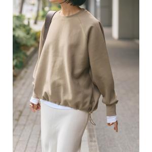 tシャツ ダンボールヘムギャザープルオーバー レディース