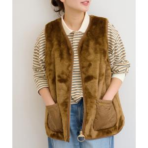 ベスト ジレ 「BARBOUR/バブアー」 KARIN FAUX FUR GILET:ベスト レディース